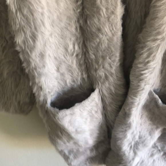 Free People grey fuzzy cardigan sweater - Picture 3 of 11